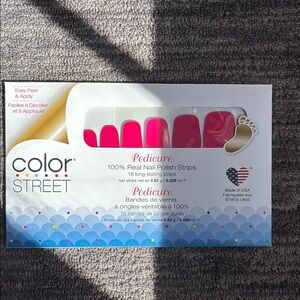 Color Street Pink Pedicure Polish Strips